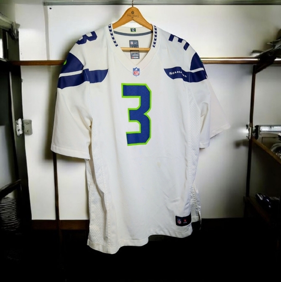 NFL Seattle Seahawks #3 Sz XXL White and Blue Jersey - Picture 1 of 7